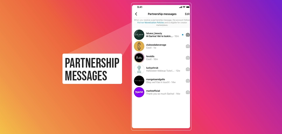 Unique Partnership Messaging Feature