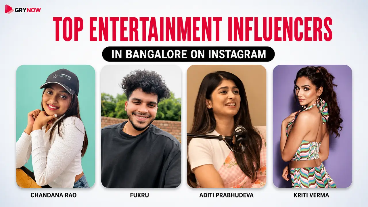 Top Entertainment Influencers in Bangalore on Instagram