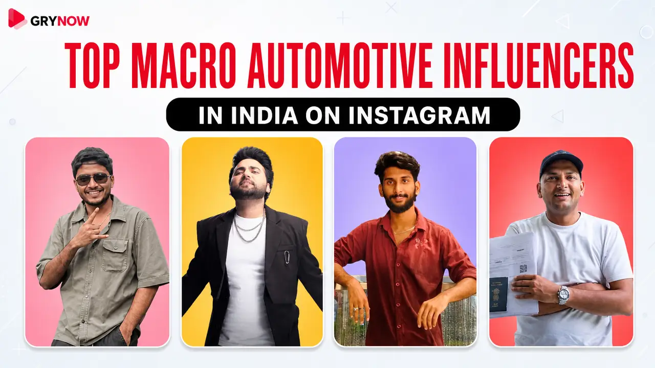 Top Macro Automotive Influencers in India on Instagram