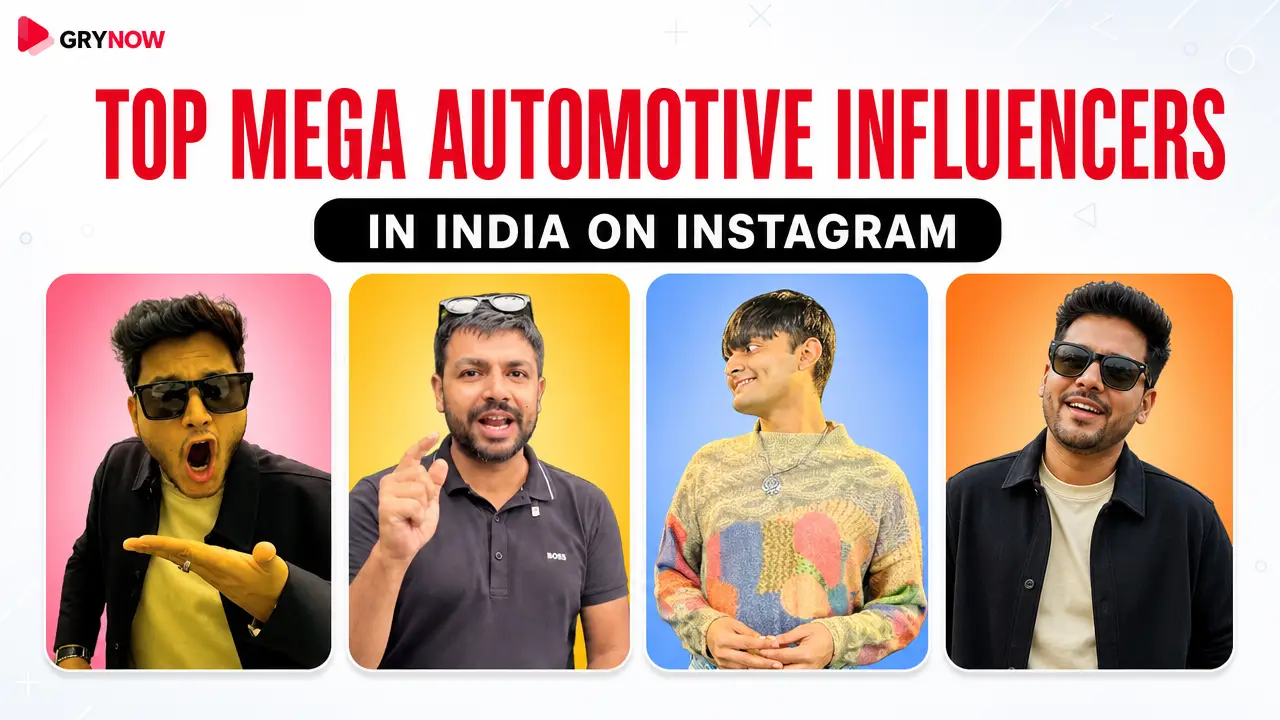 Top Mega Automotive Influencers in India on Instagram