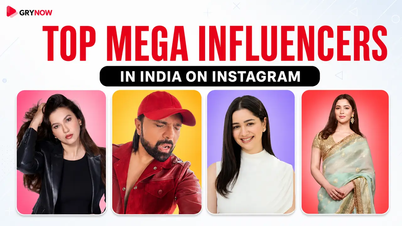 Top Mega Influencers in India on Instagram