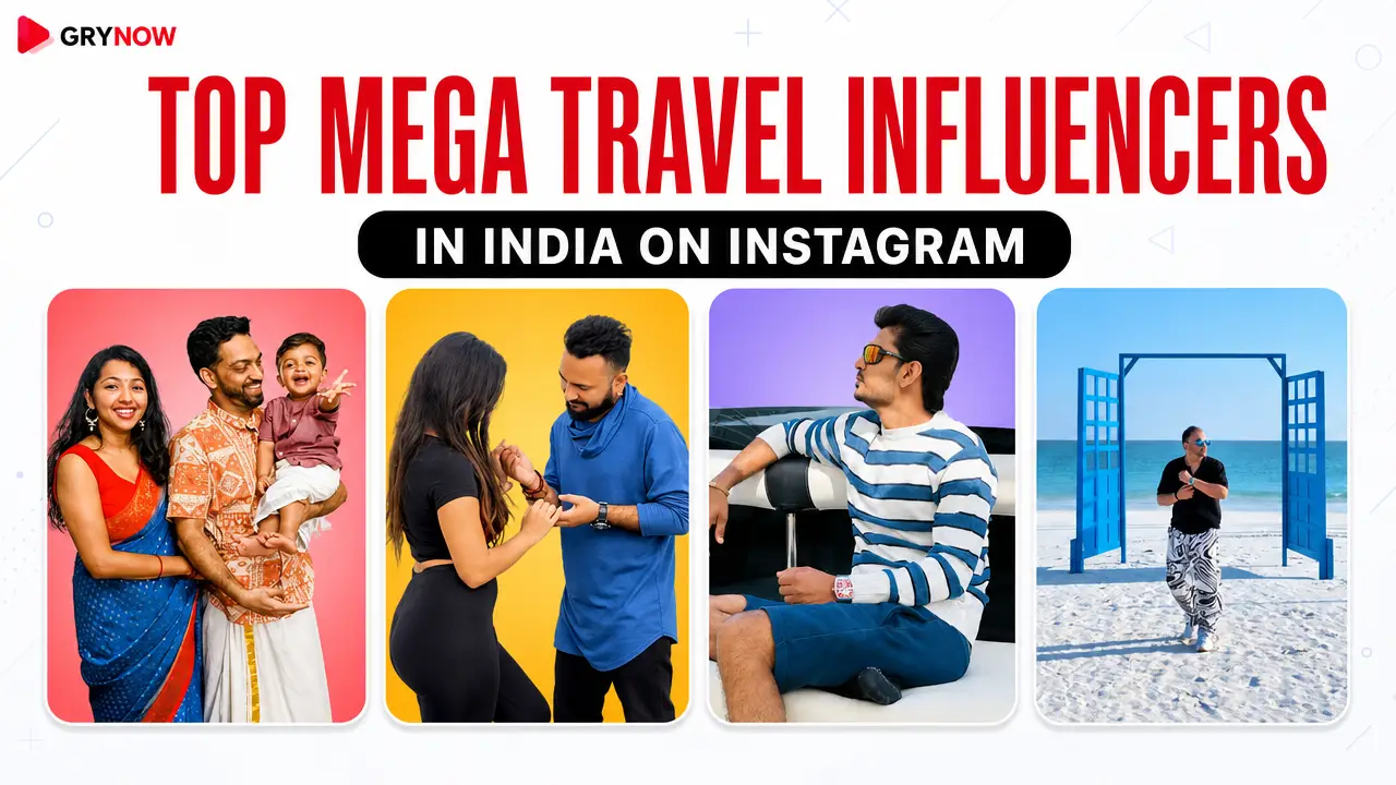 Top Mega Travel Influencers in India on Instagram
