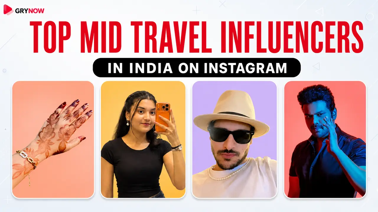 Top Mid Travel Influencers in India on Instagram