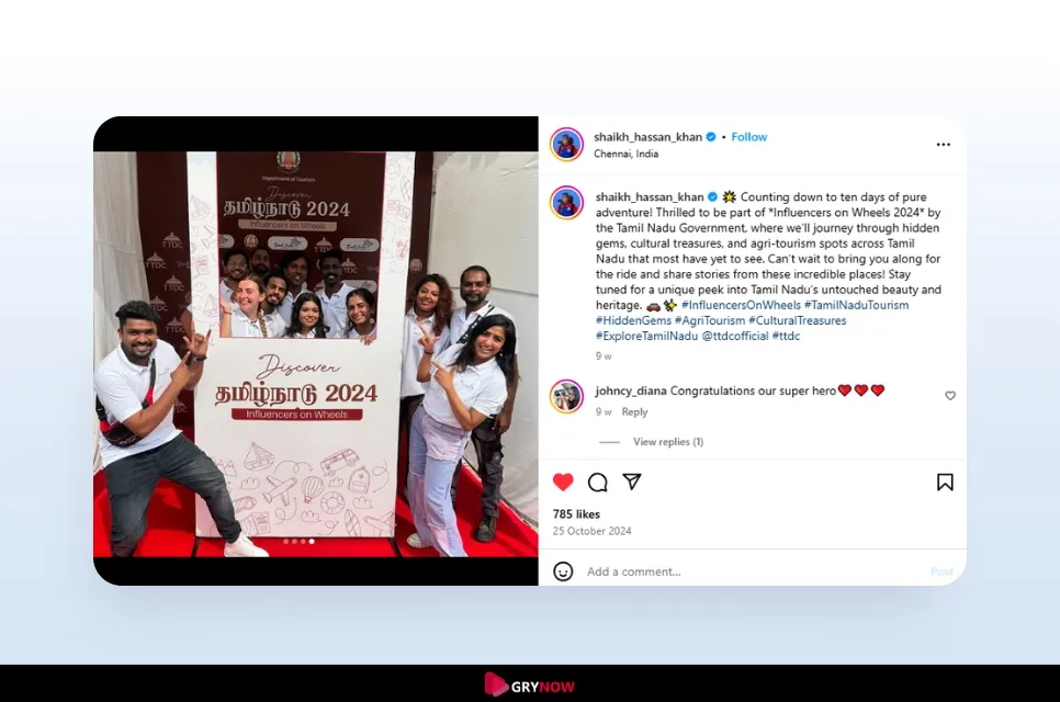 travel influencer marketing campaign in Chennai