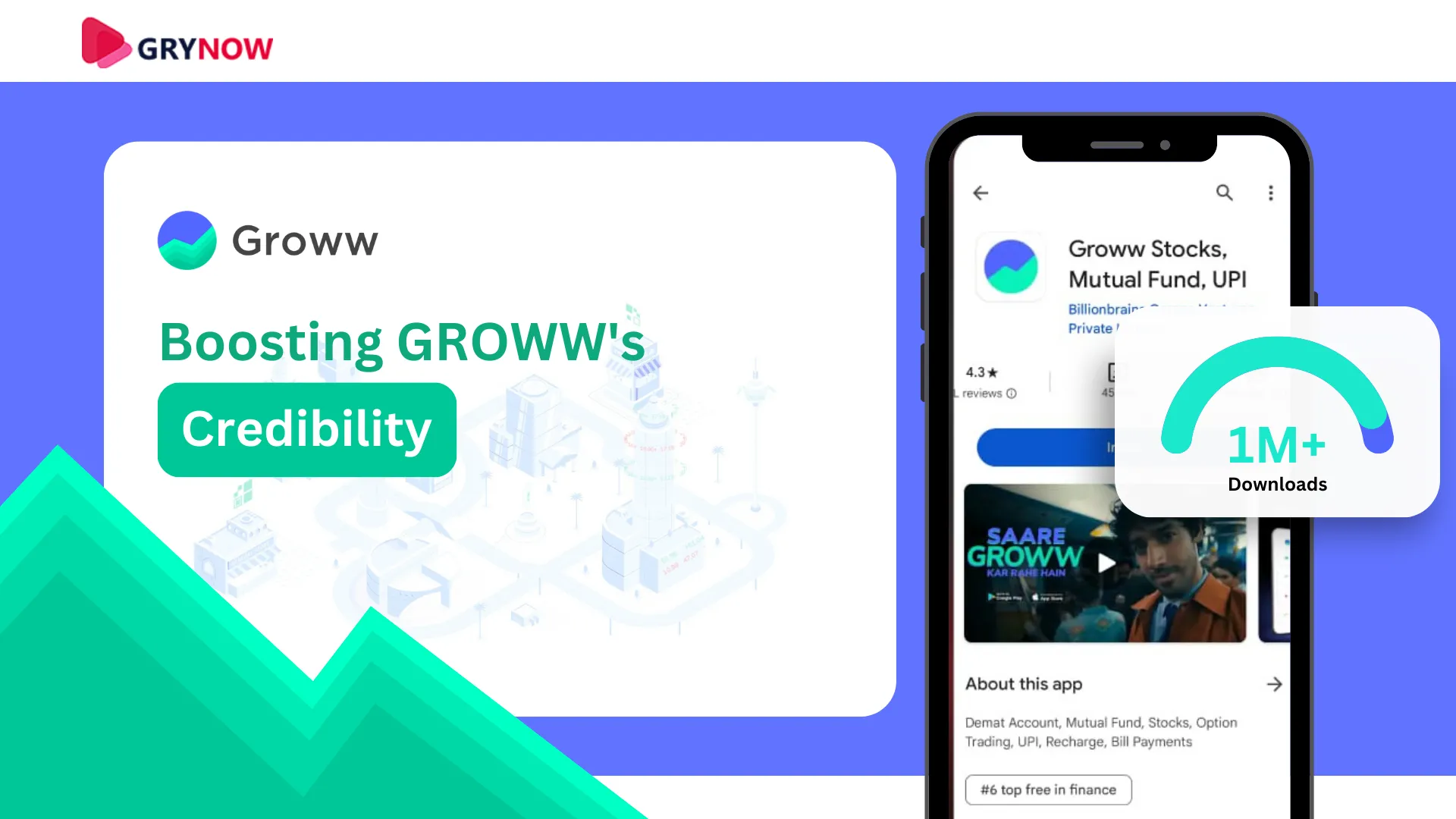 GROWW's YouTube Marketing Campaign: Boosting Credibility and Achieving 1M+ Downloads