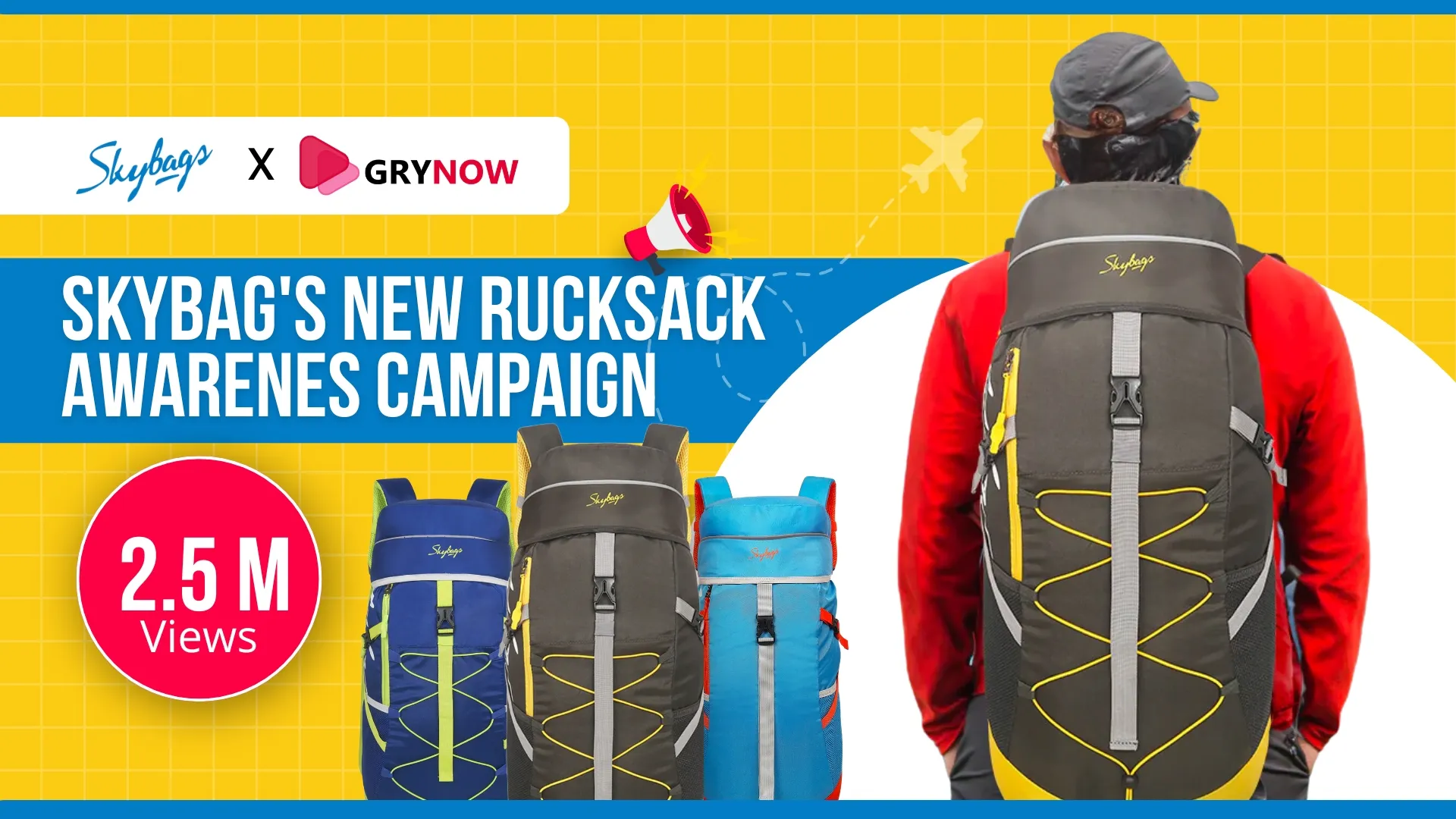 Skybag's new rucksack awarenes campaign | 2.5 Million views